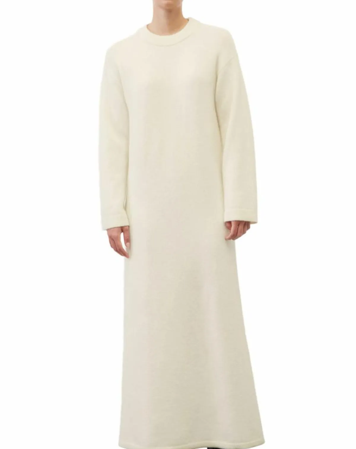 Marc O'Polo Robes|Robe en Laine mélangée maxi longue écru