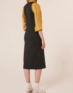 Tara Jarmon Robes|Robe en Laine mélangée Rollande gris anthracite