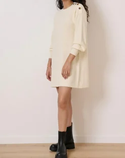 Garance Paris Robes|Robe en Laine mélangée Tiphaine écrue