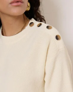 Garance Paris Robes|Robe en Laine mélangée Tiphaine écrue