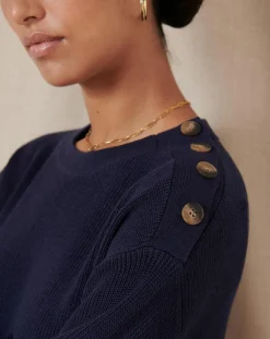 Garance Paris Robes|Robe en Laine mélangée Tiphaine marine