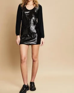 Belair Robes|Robe en Laine mélangée Viva noire