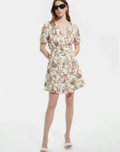 Zapa Robes|Robe en Lin mélangé Russelina imprimée