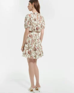 Zapa Robes|Robe en Lin mélangé Russelina imprimée