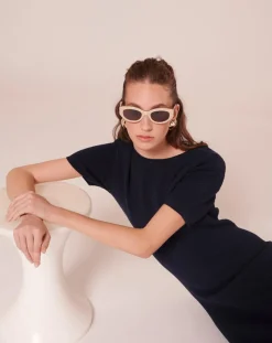 Tara Jarmon Robes|Robe en maille fantaisie nocturne