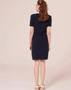 Tara Jarmon Robes|Robe en maille fantaisie nocturne