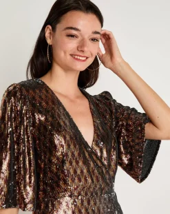 See u Soon Robes|Robe en sequins Louisa café