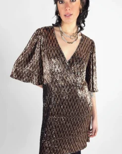 See u Soon Robes|Robe en sequins Louisa café