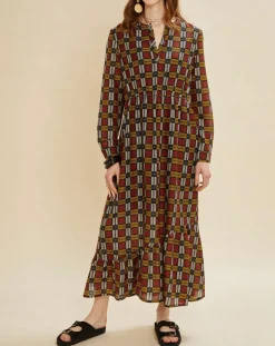 Chloé Stora Robes|Robe en Soie mélangée Marcia bordeaux