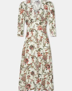 Zapa Robes|Robe en Soie mélangée Roanita imprimée