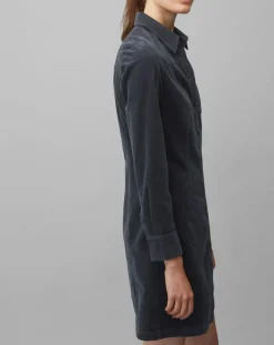 Marc O'Polo Robes|Robe en Velours côtelé bleu marine