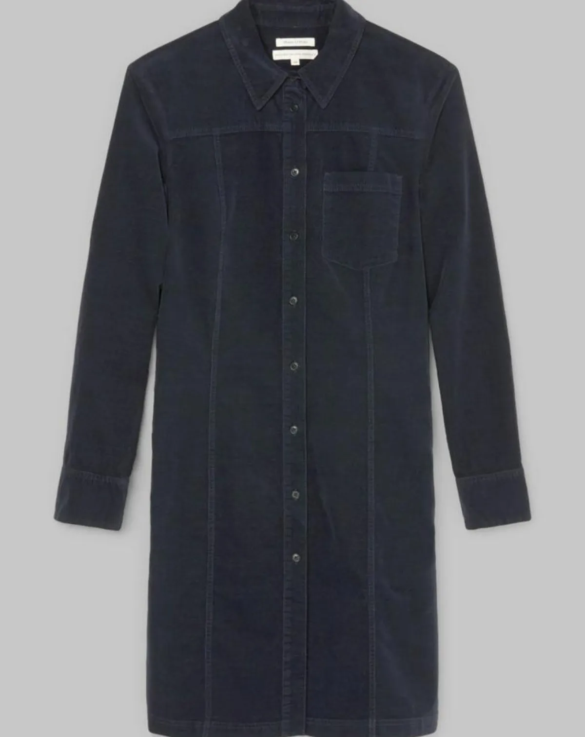 Marc O'Polo Robes|Robe en Velours côtelé bleu marine