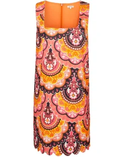 Manoush Robes|Robe en Velours côtelé Fall imprimée rose/multicolore