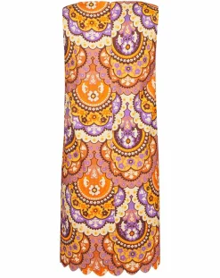 Manoush Robes|Robe en Velours côtelé Fall imprimée violet/multicolore