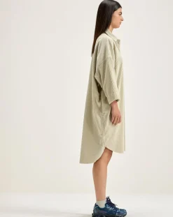Bellerose Robes|Robe en Velours côtelé Gladys craie