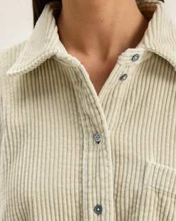 Bellerose Robes|Robe en Velours côtelé Gladys craie