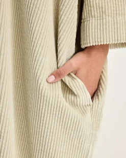 Bellerose Robes|Robe en Velours côtelé Gladys craie