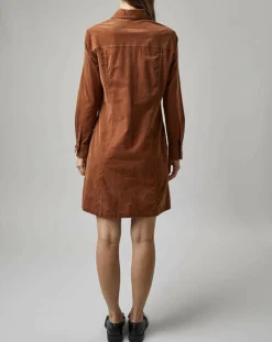 Marc O'Polo Robes|Robe en Velours côtelé marron