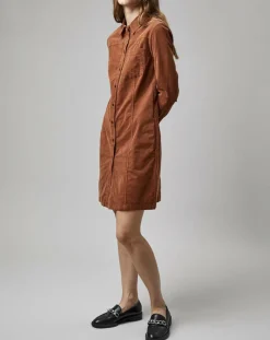 Marc O'Polo Robes|Robe en Velours côtelé marron
