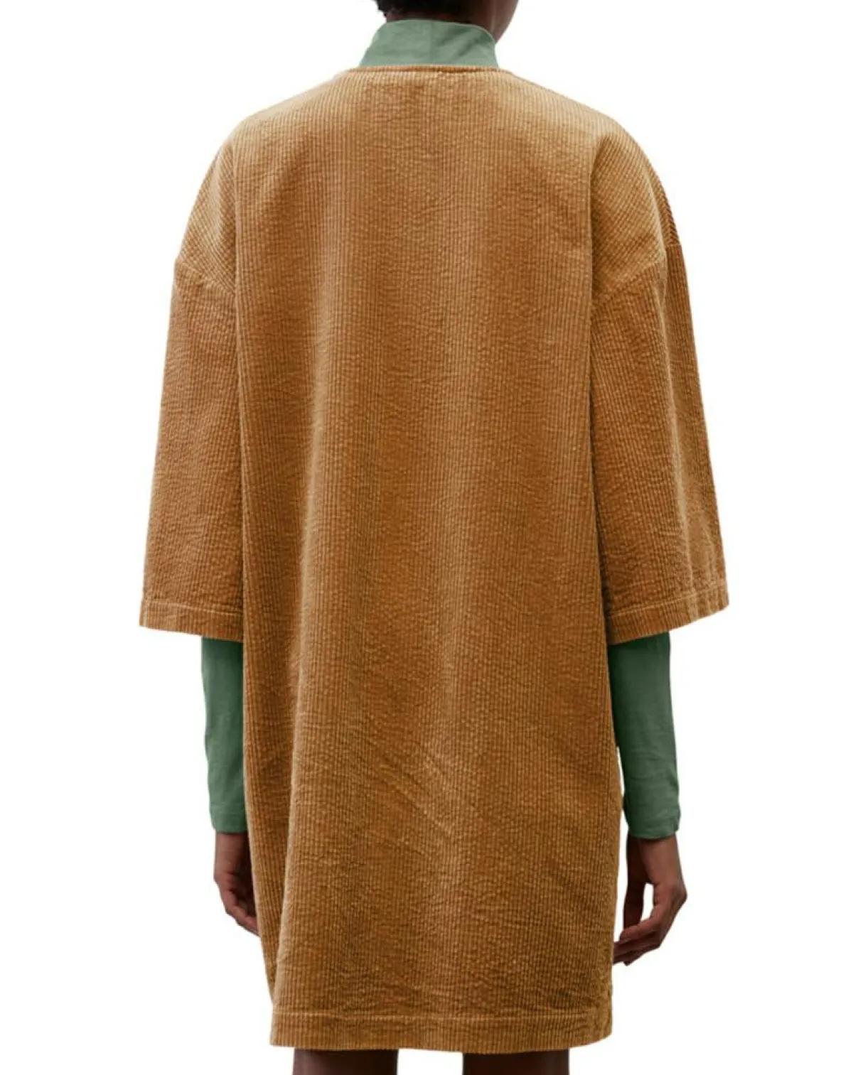 Marc O'Polo Robes|Robe en Velours côtelé zip poche marron