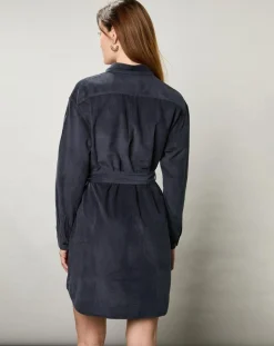 Hartford Robes|Robe en Velours Milleraies Revol minuit