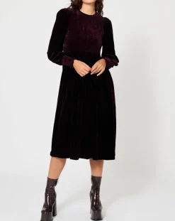 Manoush Robes|Robe en Velours satiné Princesse noire