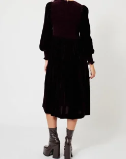 Manoush Robes|Robe en Velours satiné Princesse noire