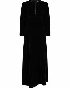 Manoush Robes|Robe en Velours satiné Princesse noire