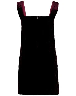 Manoush Robes|Robe en Velours satiné Princesse cerise noire