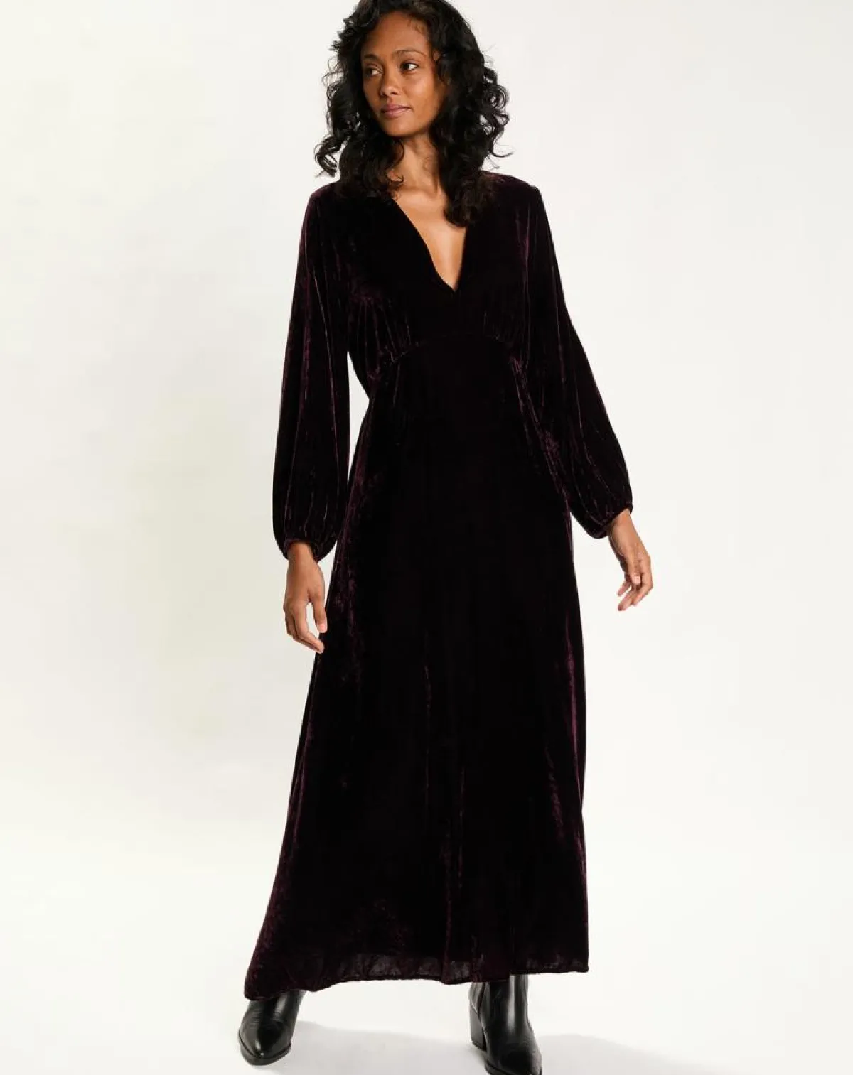 Lauren Vidal Robes|Robe en Velours Solo violette