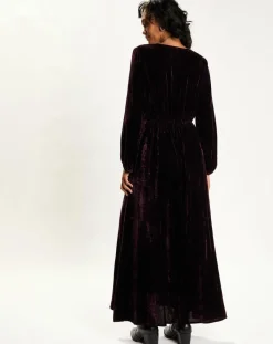 Lauren Vidal Robes|Robe en Velours Solo violette