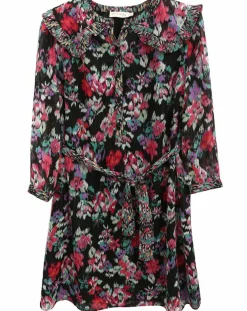 See u Soon Robes|Robe en voile Los Angeles imprimée noir/multicolore