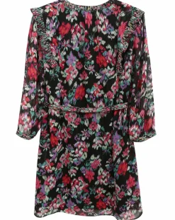 See u Soon Robes|Robe en voile Los Angeles imprimée noir/multicolore