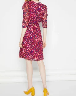 La Petite Etoile Robes|Robe en voile Yana léopard rose/violet