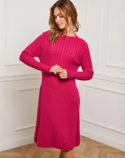 Fleur de cachemire Robes|Robe Eve fushia