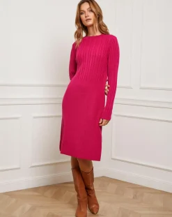 Fleur de cachemire Robes|Robe Eve fushia