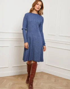 Fleur de cachemire Robes|Robe Eve indigo