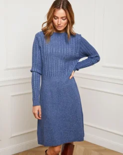 Fleur de cachemire Robes|Robe Eve indigo