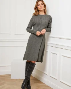 Fleur de cachemire Robes|Robe Eve kaki