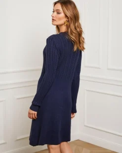 Fleur de cachemire Robes|Robe Eve marine