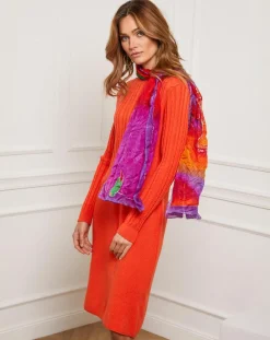 Fleur de cachemire Robes|Robe Eve orange