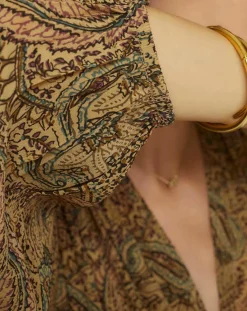 Swildens Robes|Robe Ezia imprimée beige