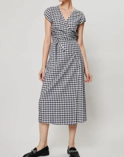 J.Crew Robes|Robe Fabrizia Vichy bleu/blanc