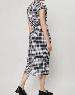 J.Crew Robes|Robe Fabrizia Vichy bleu/blanc