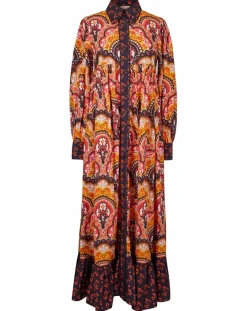 Manoush Robes|Robe Fall Winter Mix imprimée rose/multicolore