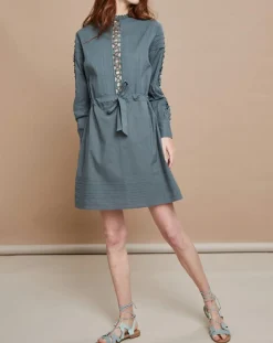Mare di Latte Robes|Robe Francesca bleu/gris