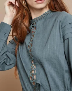 Mare di Latte Robes|Robe Francesca bleu/gris