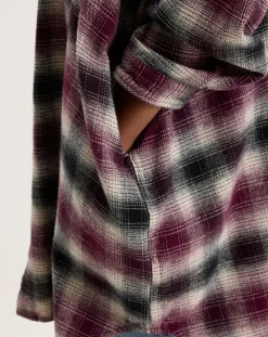 Bellerose Robes|Robe Genk à carreaux rouge/noir/écru