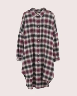 Bellerose Robes|Robe Genk à carreaux rouge/noir/écru