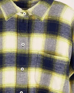 Bellerose Robes|Robe Gladys à carreaux gris/jaune/écru